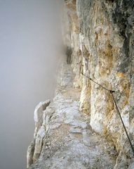 Brenta, Bocchette Centrale im Nebel