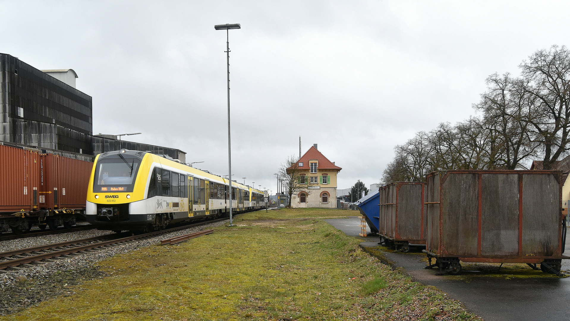 Brenzbahn am Bf HDH-Mergelstetten 13.3.2023