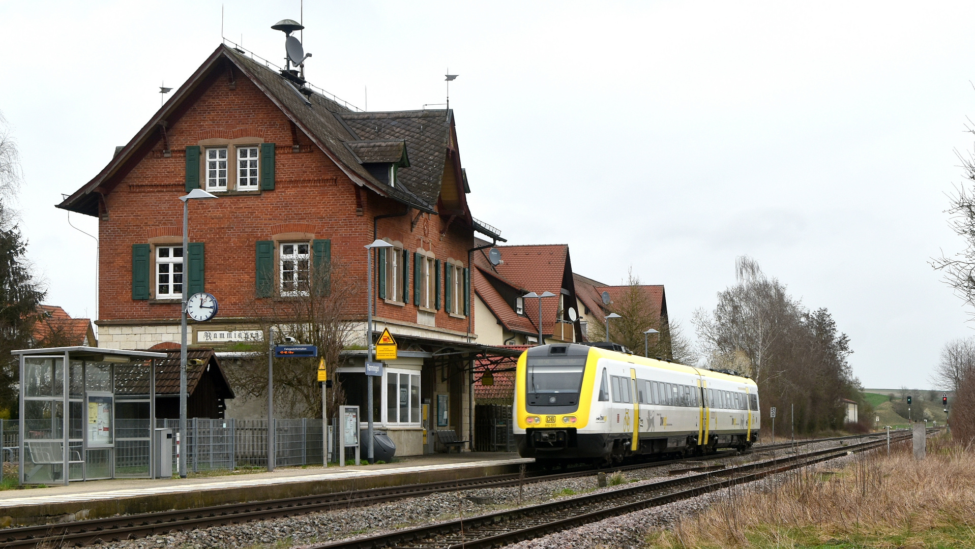 Brenzbahn am Bf Rammingen 18.3.2024