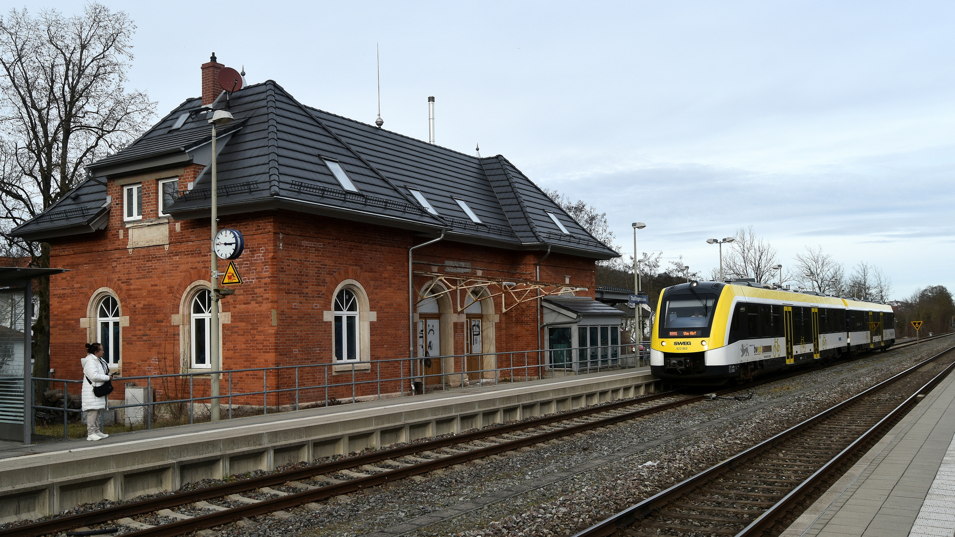 Brenzbahn im Bf Thalfingen 15.2.2024