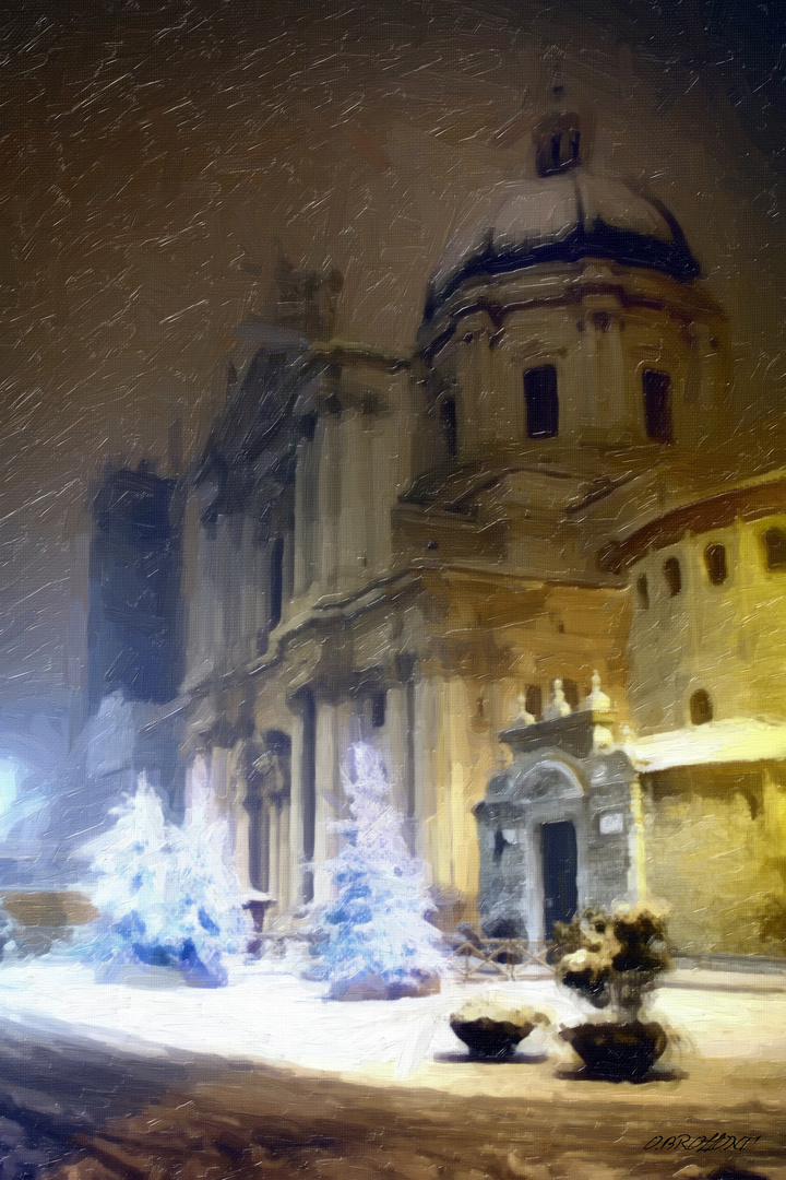 BRESCIA - DUOMO CON LA NEVE