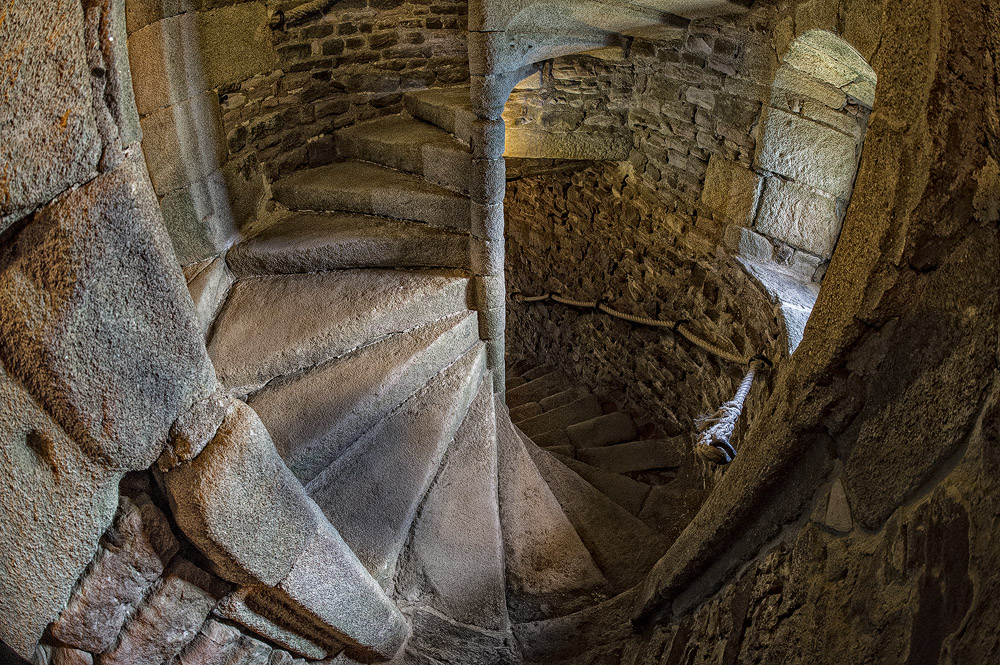 Bretagne - Fort La Latte, Wendeltreppe