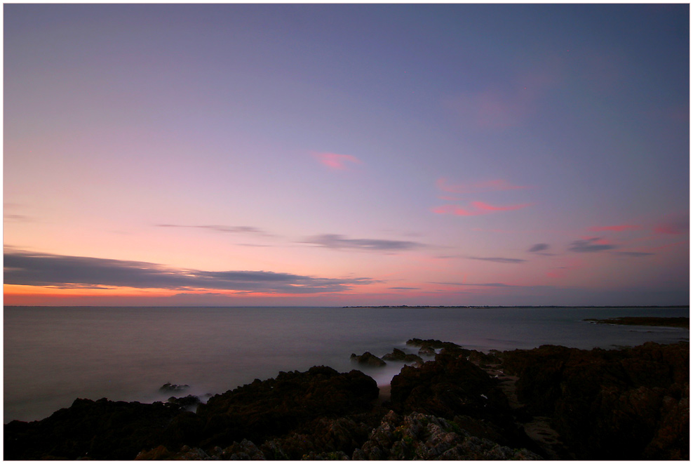 Bretagneküste nach Sonnenuntergang