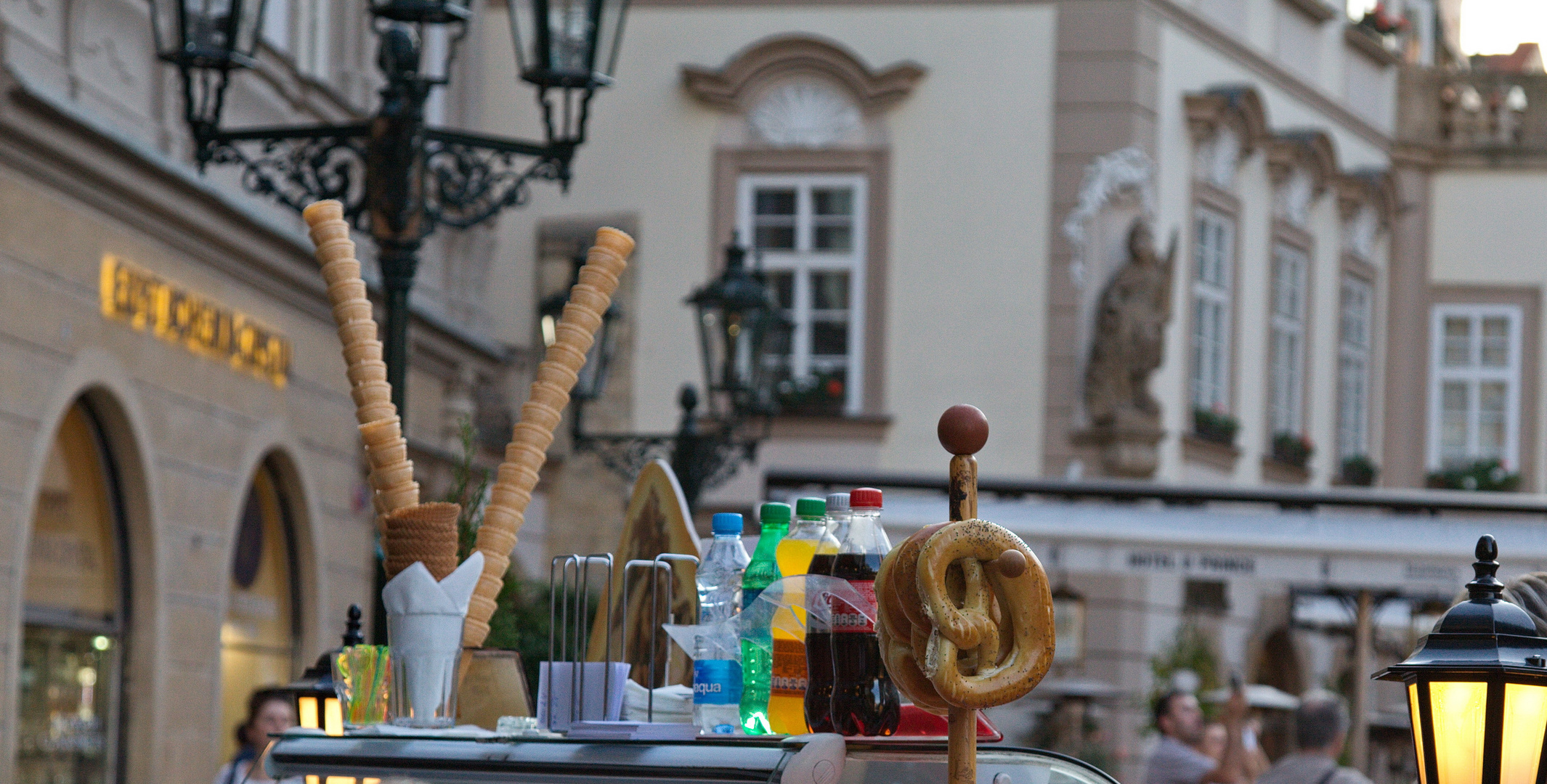 Brezel oder Eis - Imbiß in Prag