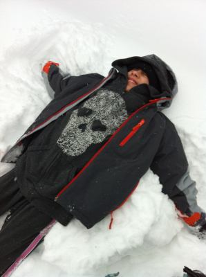 Brian making a Snow Angel