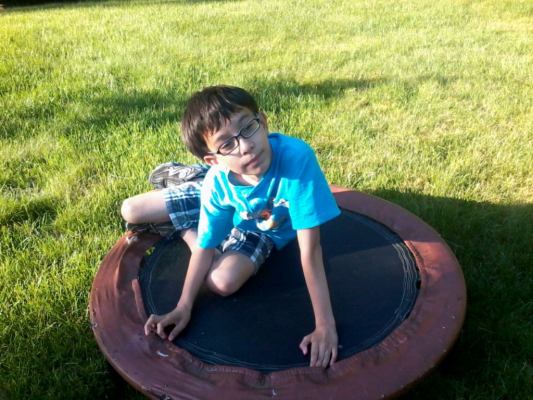 Brian on His Trampoline by Peter Coukis