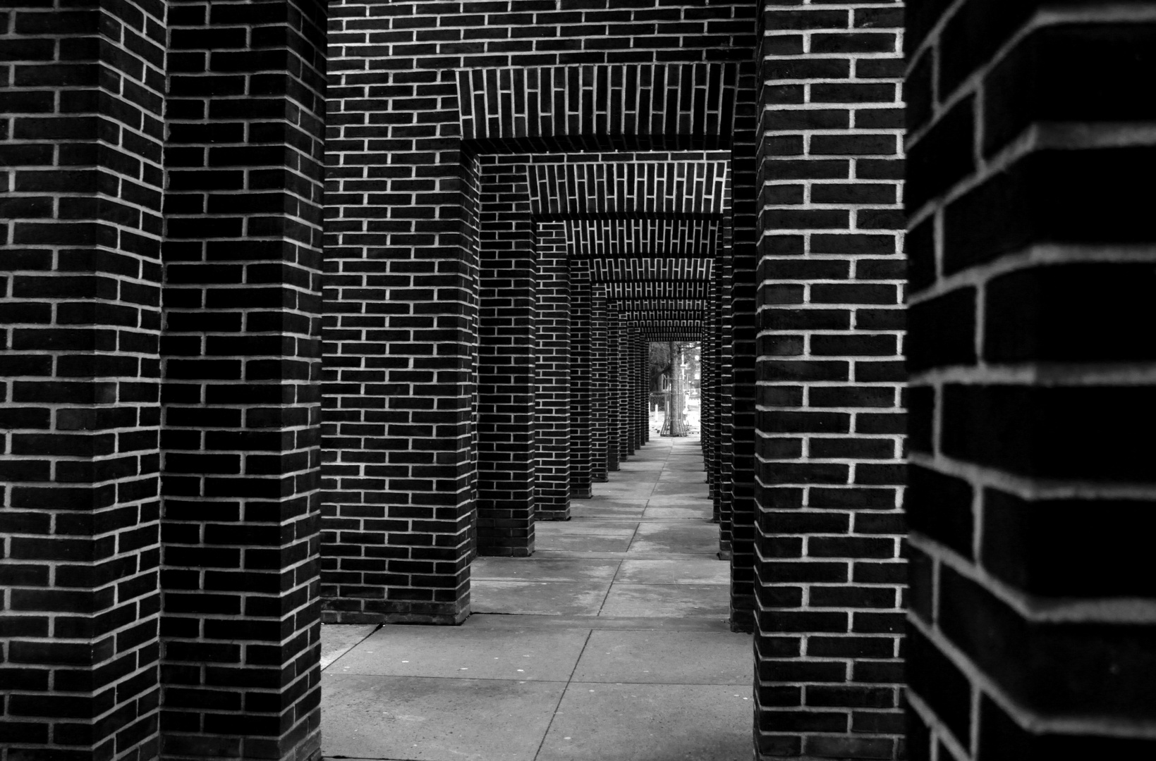 brick and tree