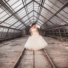 Bride in Greenhouse