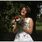 Bride in sunshine