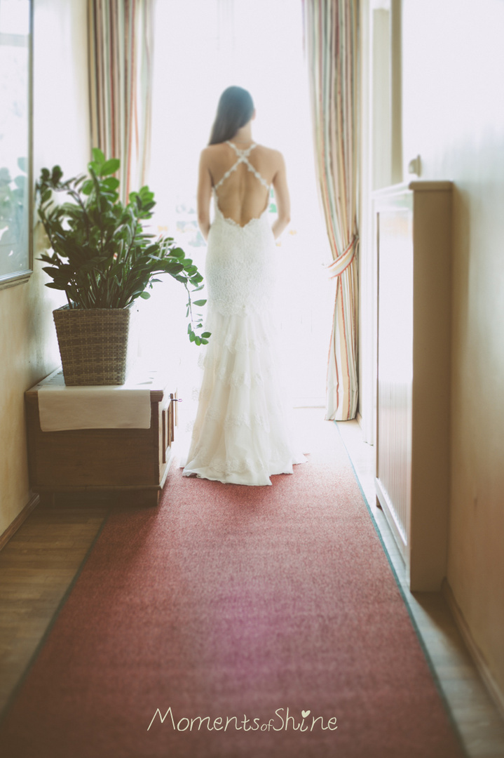 Bride in white