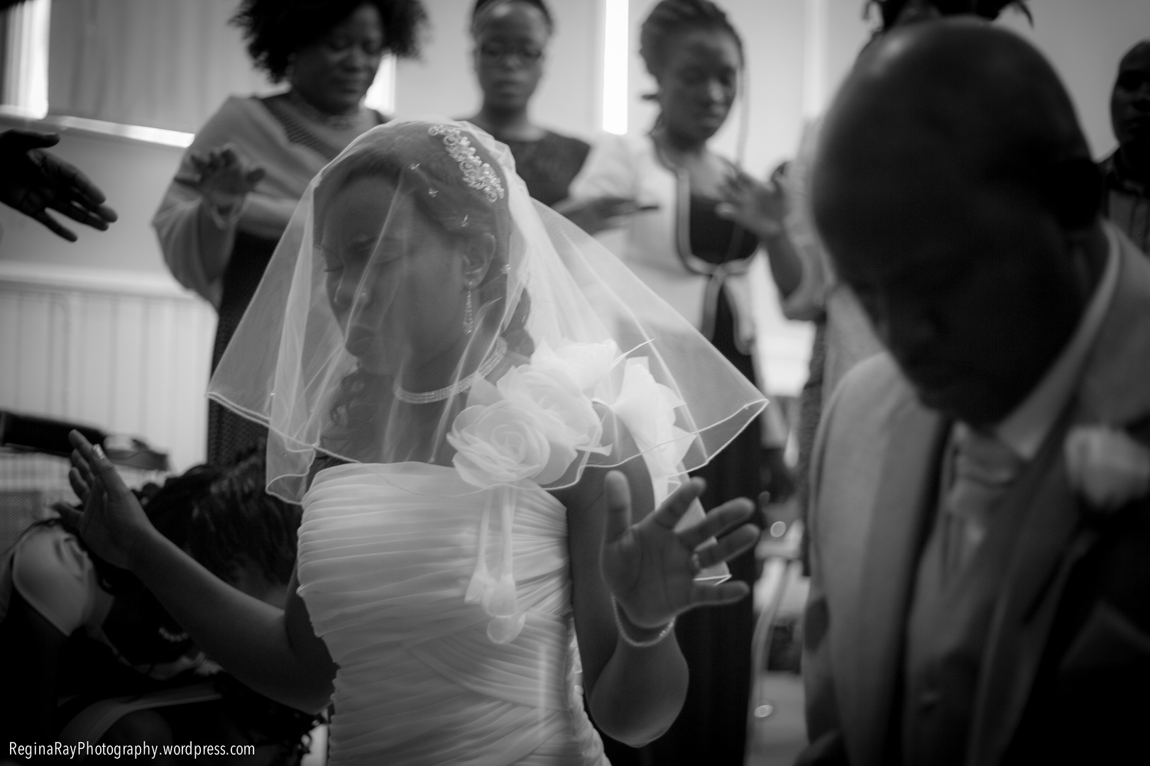 Bride praying