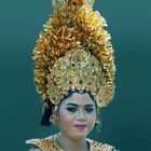 Bride with her wedding crown