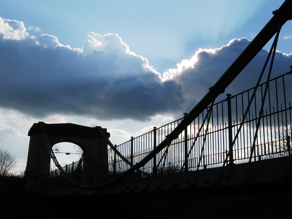 Bridge in silhouette