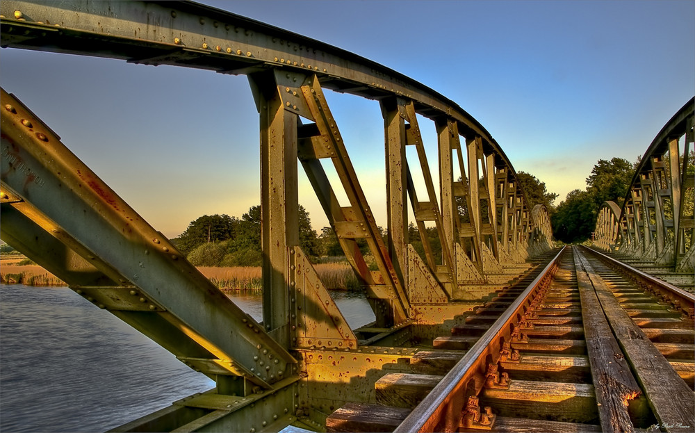 bridge in the evening sun