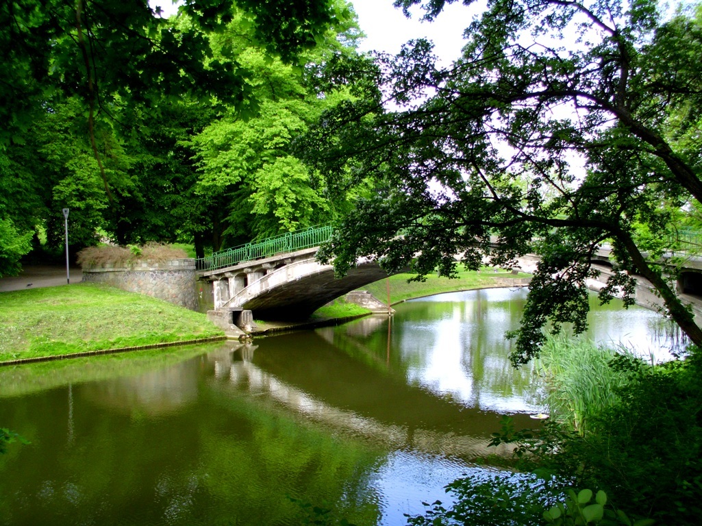 Bridge of lovers in city park