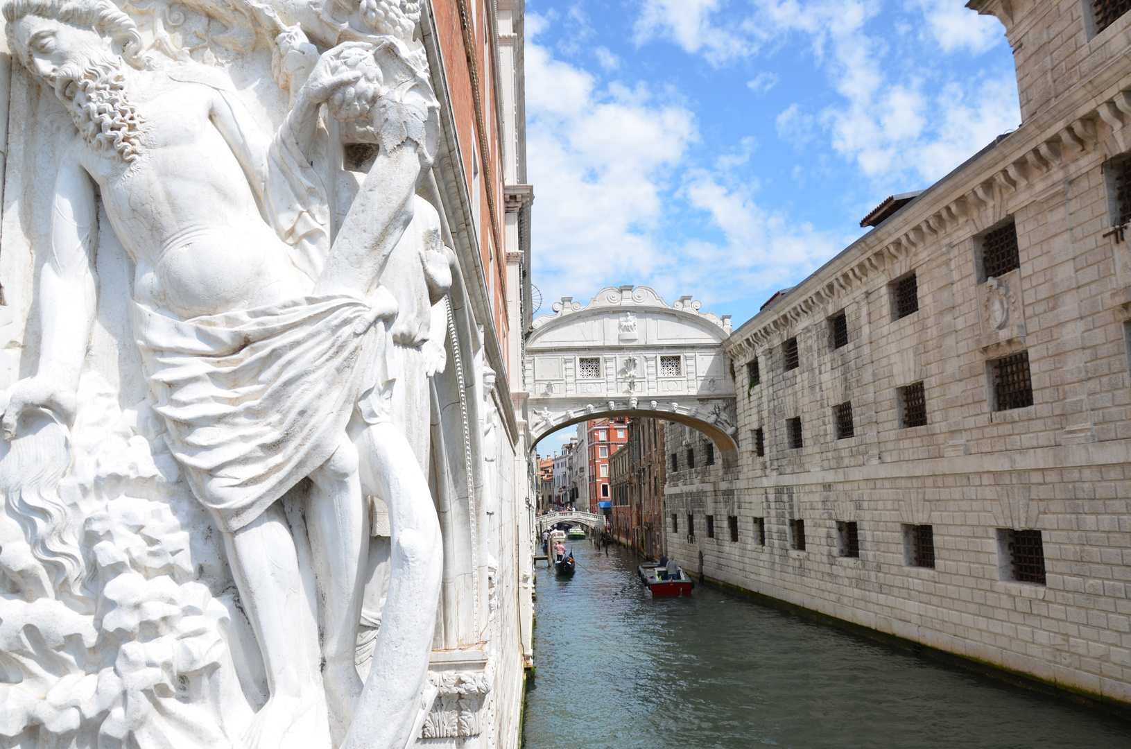 Bridge of Sighs and Corner Sculpture at the Doge's Palace