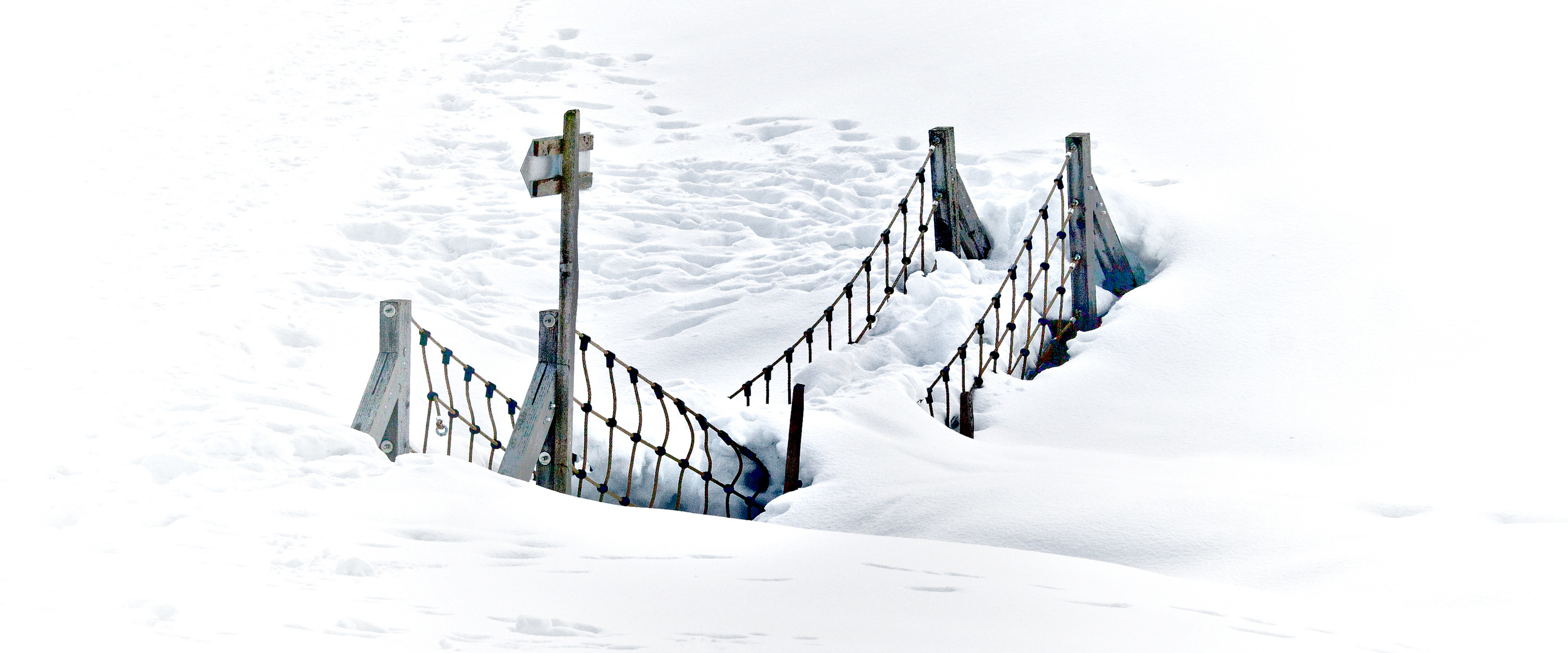 Bridge over frozen water..........