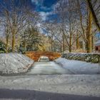 Bridge over frozen water