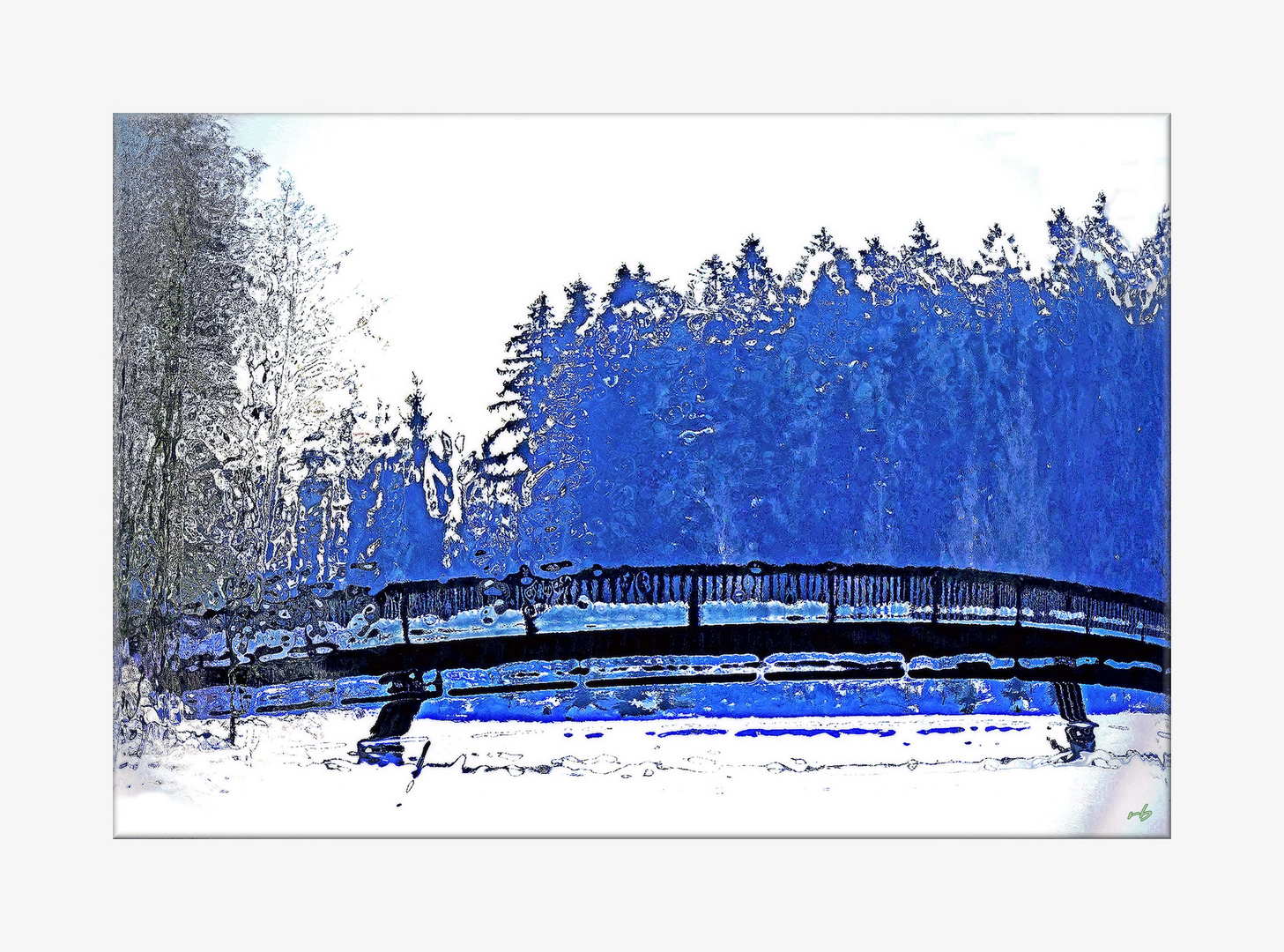 Bridge over frozen water...