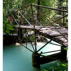 bridge over milky water