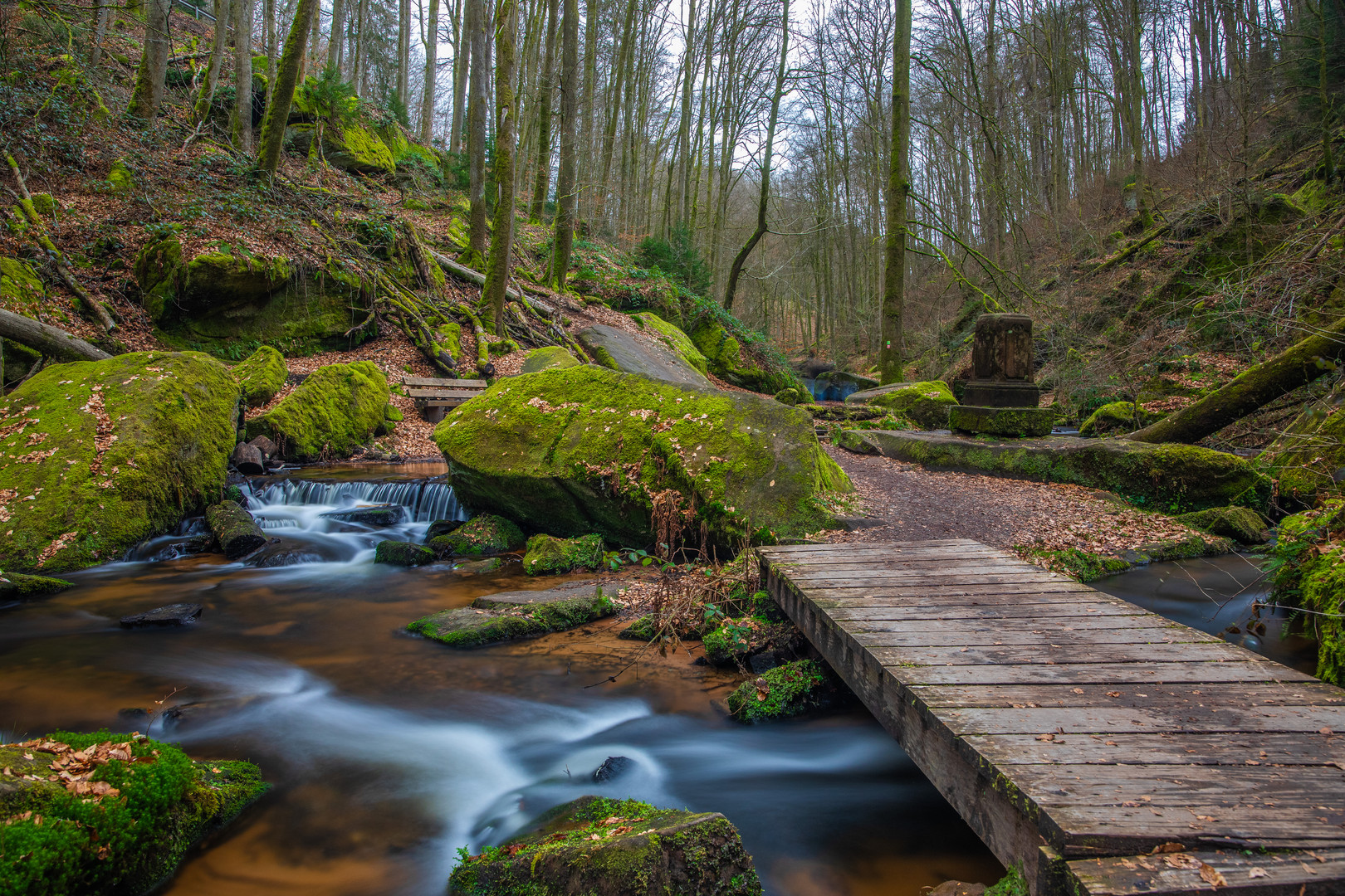 Bridge over silent water