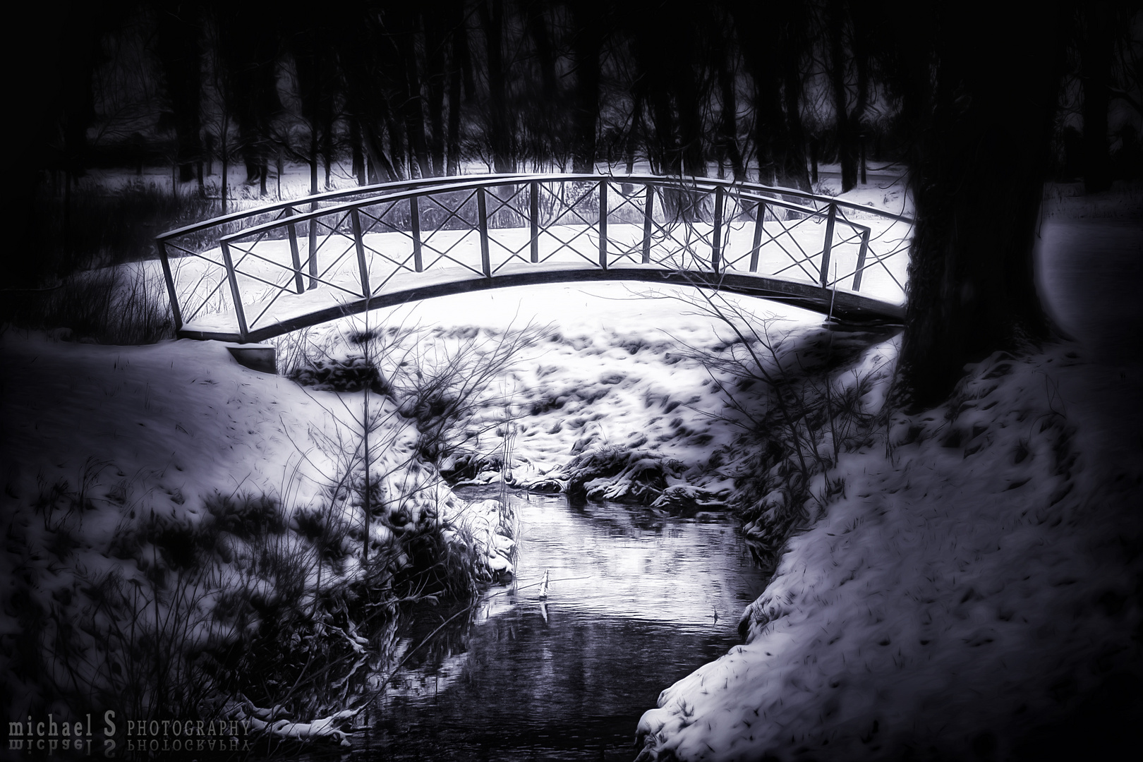 Bridge over still water