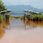 Bridge over the waterway on the Inle Lake