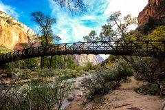 Bridge under blue sky