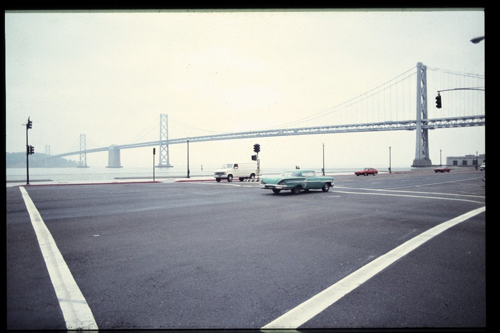 Bridge with several cars