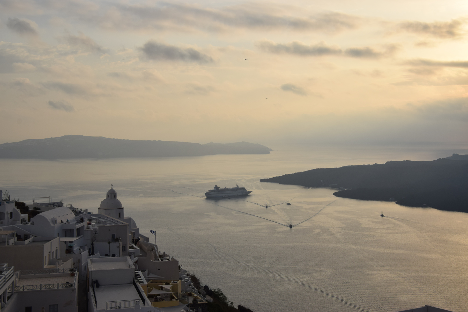 Bright sunlight Santorini