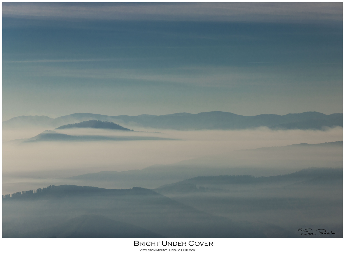 Bright under cover - view from Mount Buffalo lockout