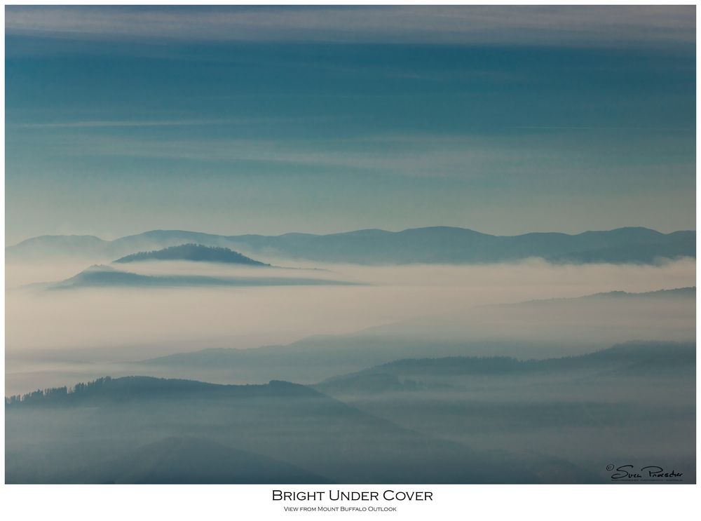 Bright under cover - view from Mount Buffalo lockout