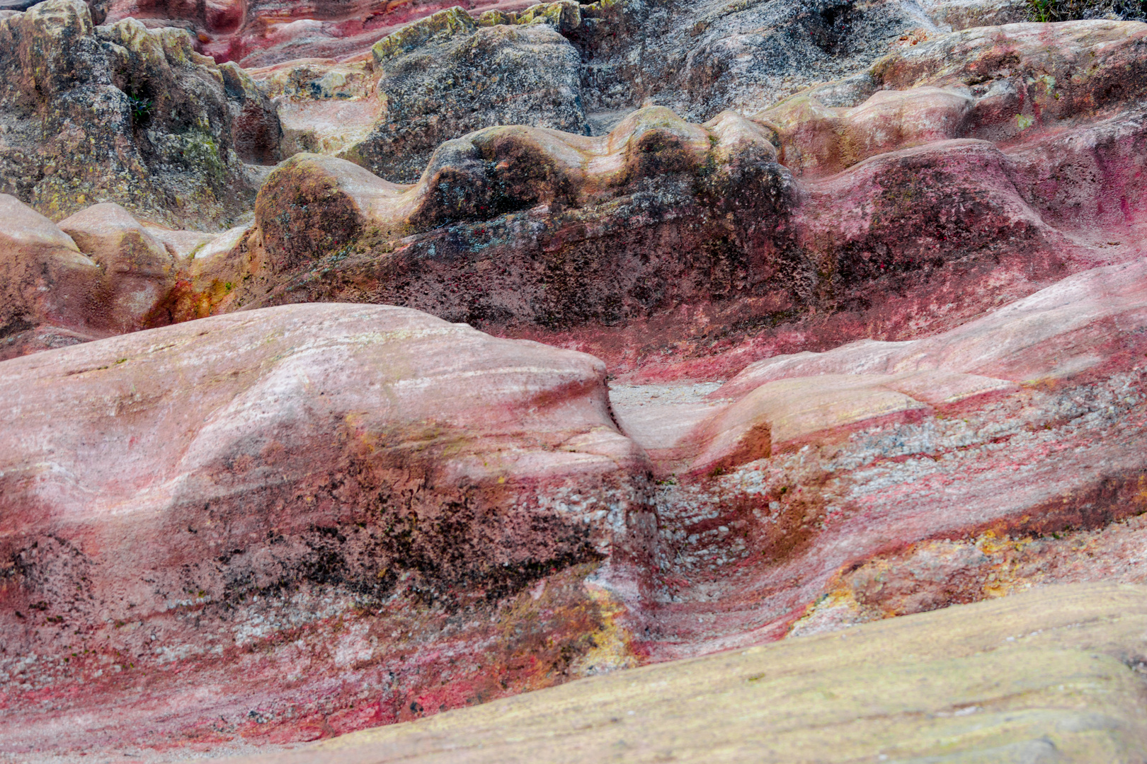 Brightly colored rocks