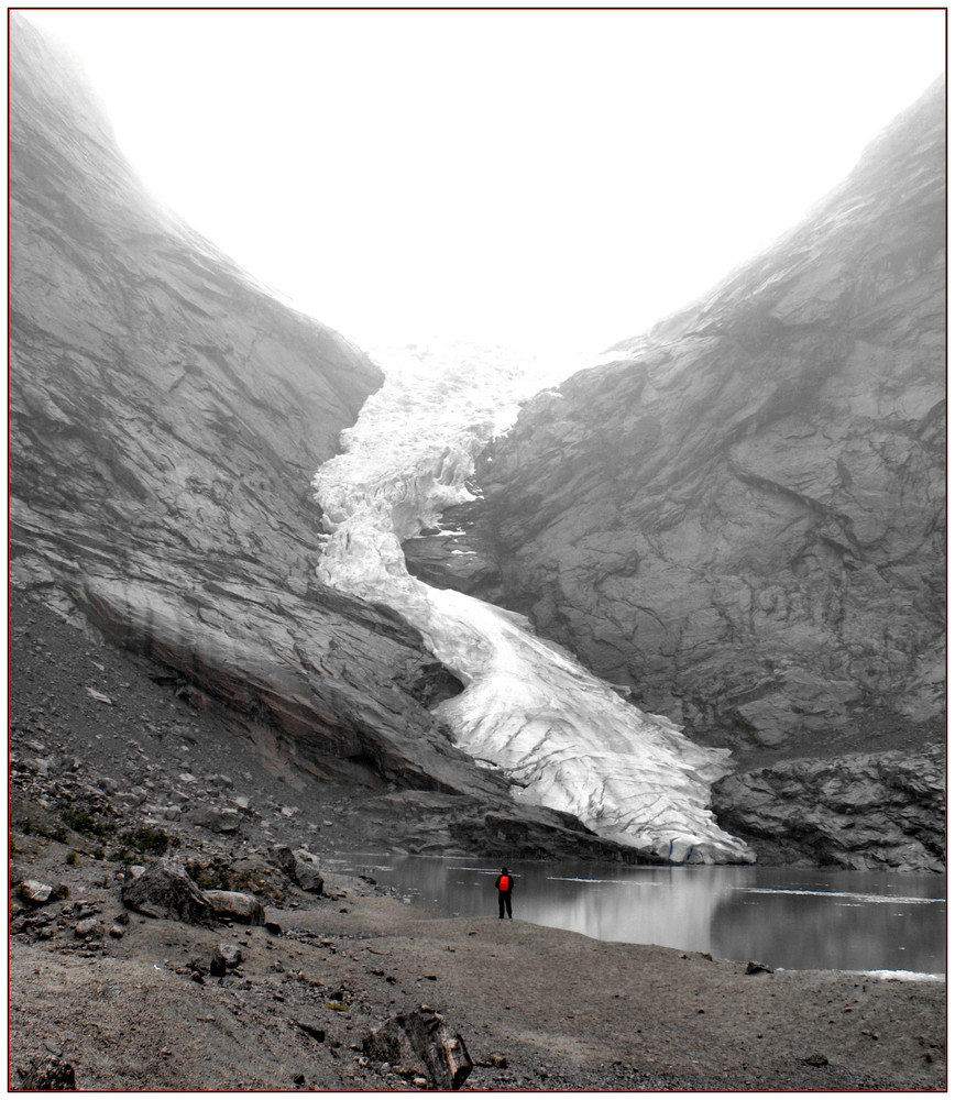 Briksdalsbreen im strömenden Regen...