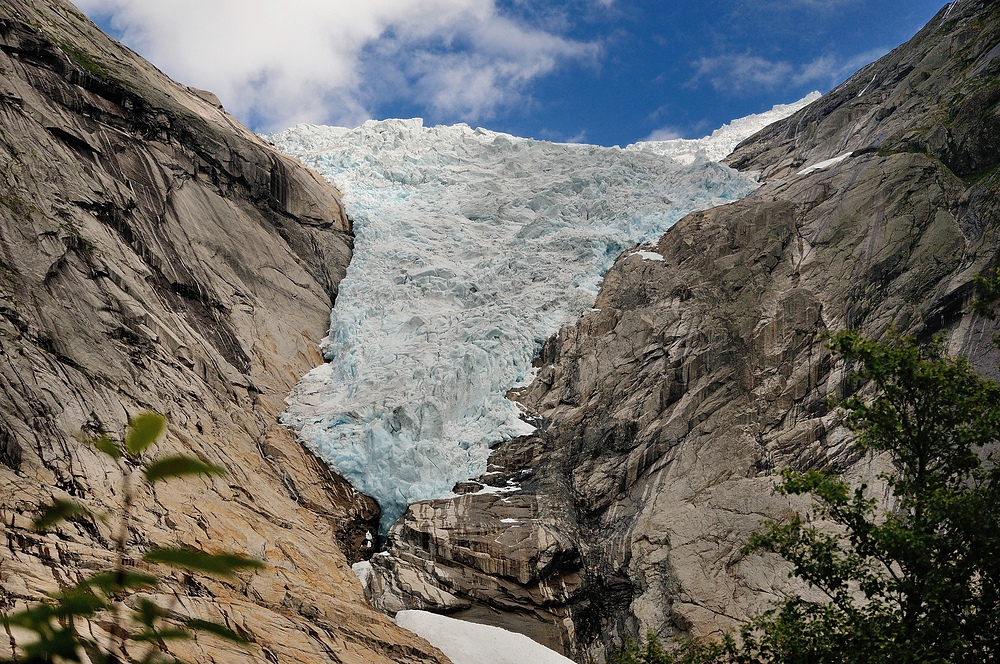 Brikstal Gletscher in in Südnorwegen.