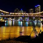 brisbane city with night lights