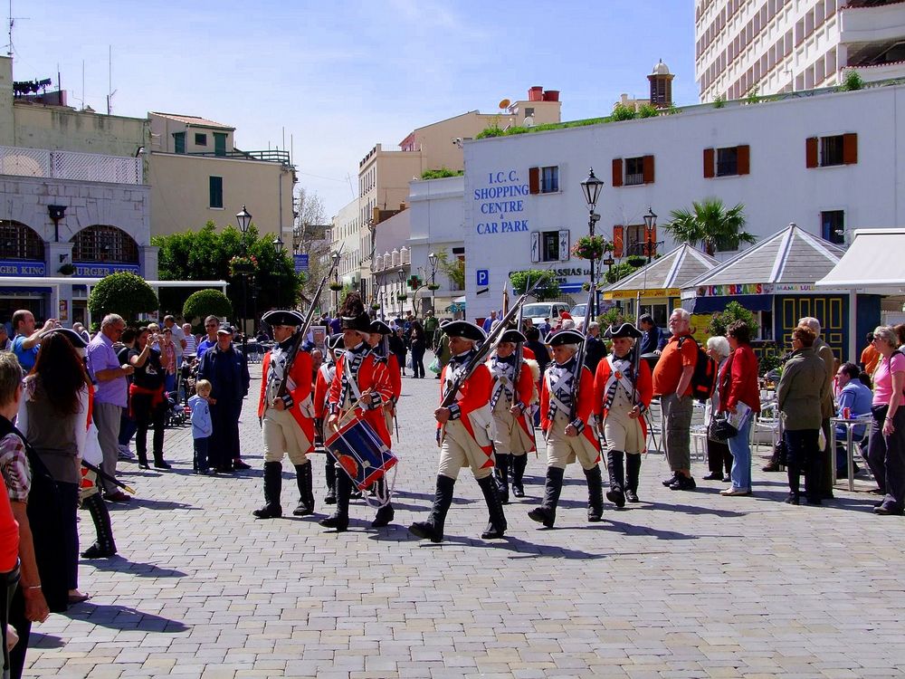 British military parade on Gibraltar