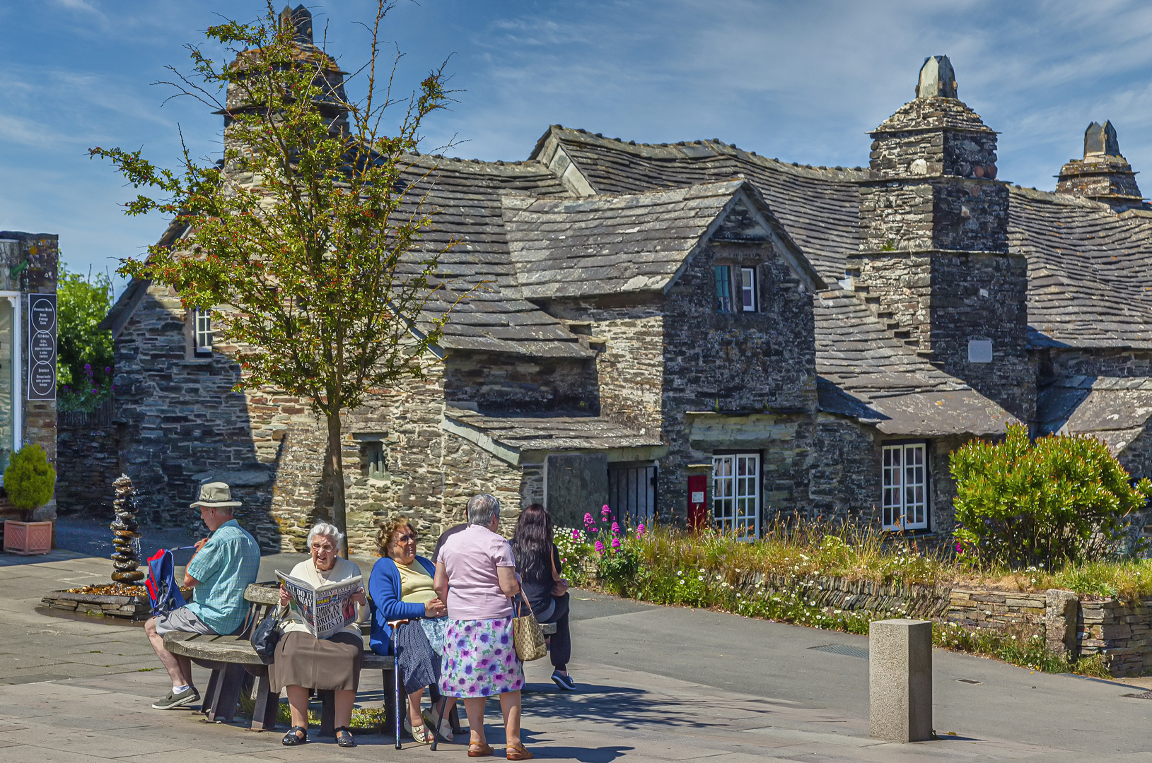 British tourists in Tintagel