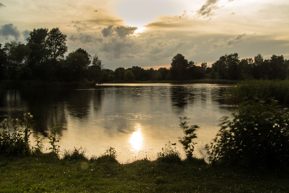 Britzer Garten im Abendlicht