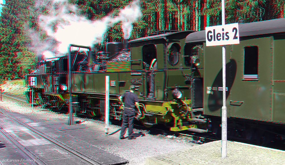 Brockenbahn #2 in 3D (Rot/Cyan)