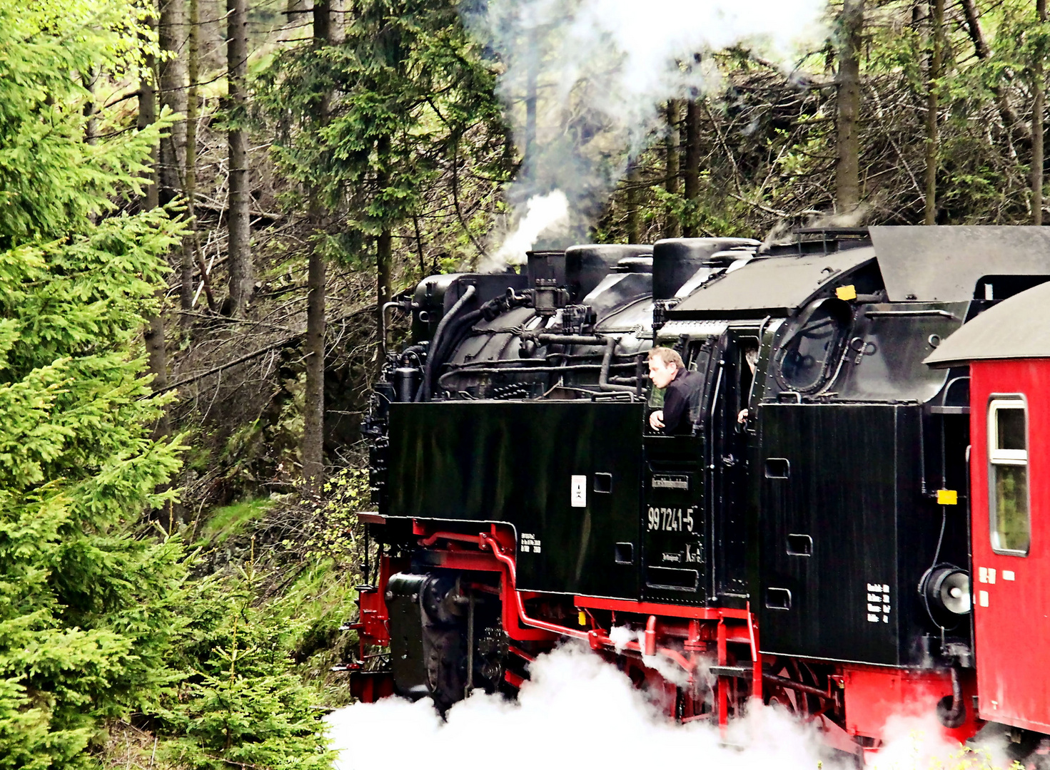 Brockenbahn auf Fahrt 1