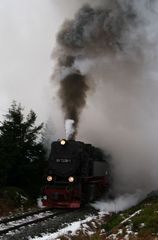 Brockenbahn bergwärts am 31.12.2006