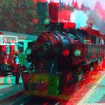 Brockenbahn in 3D (Rot/Cyan)