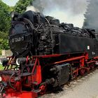 Brockenbahn Lokomotive beim rangieren