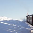 ...Brockenbahn vor Einfahrt zum Bahnhof...