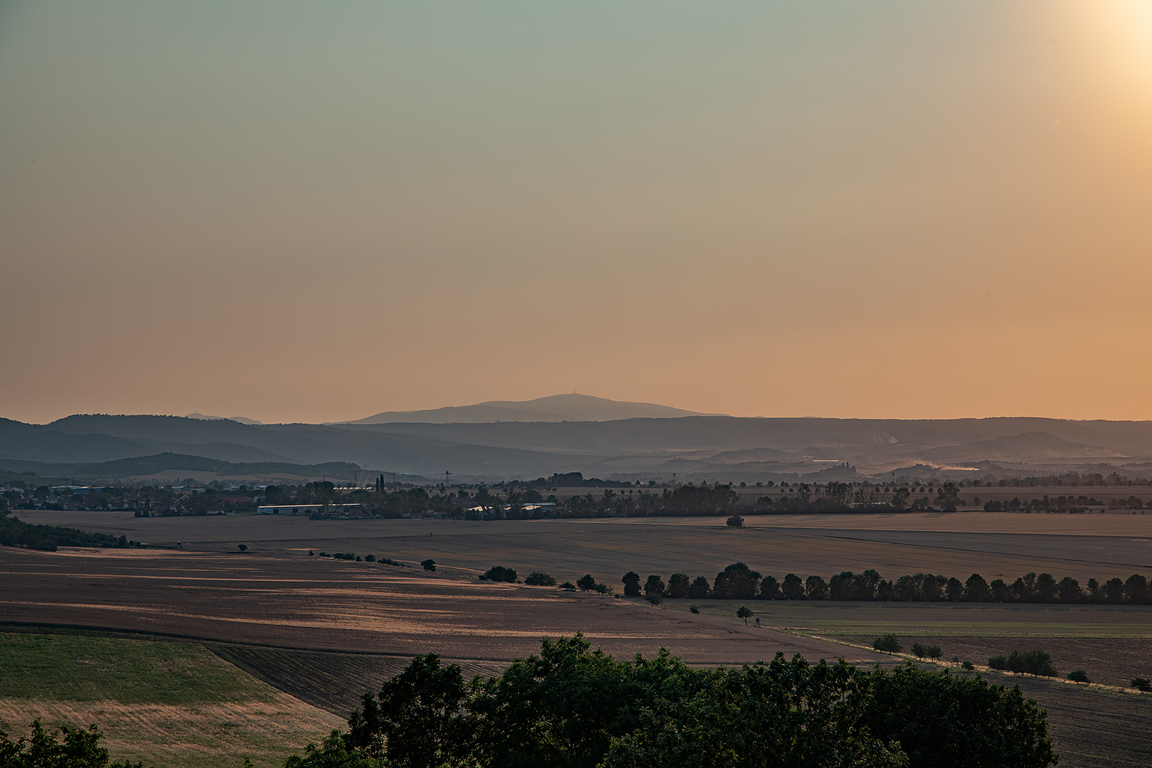 Brockenblick kurz vor dem Sonnenuntergang...