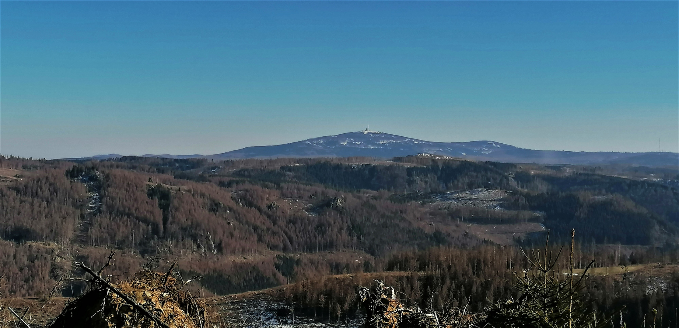 Brockenblick über das Okertal vom Brautsteinberg 10_3_22