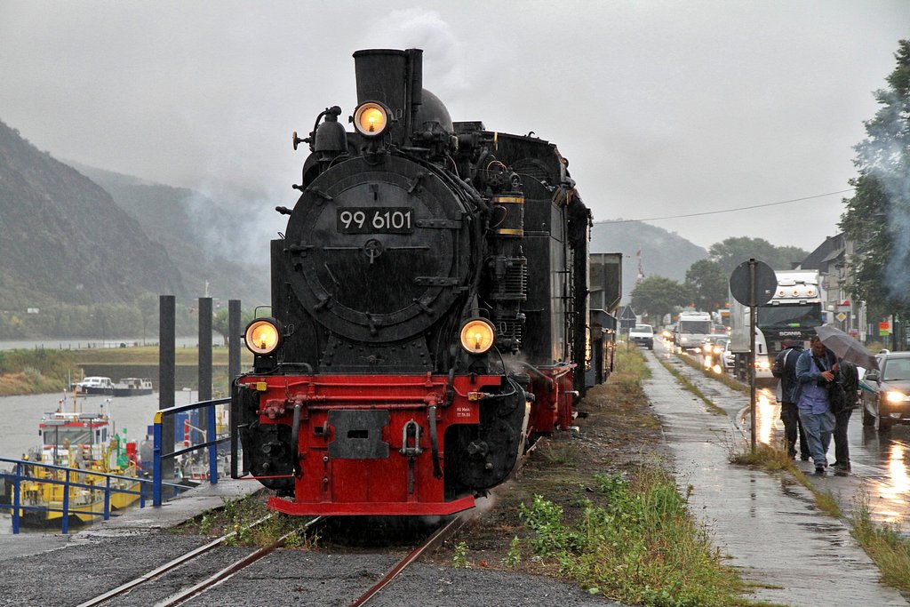 Brohltalbahn Güterdampf mit HSB 99 6101 am 31.08.2012 (Bild 2)