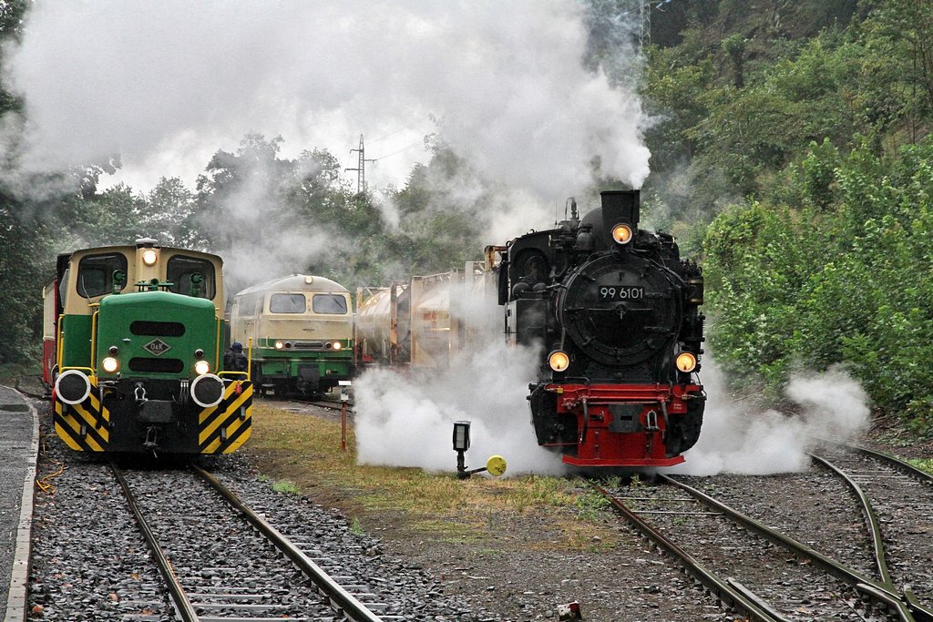 Brohltalbahn Güterdampf mit HSB 99 6101 am 31.08.2012 (Bild 3)