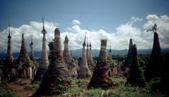 Broken down stupas near Inle Lake